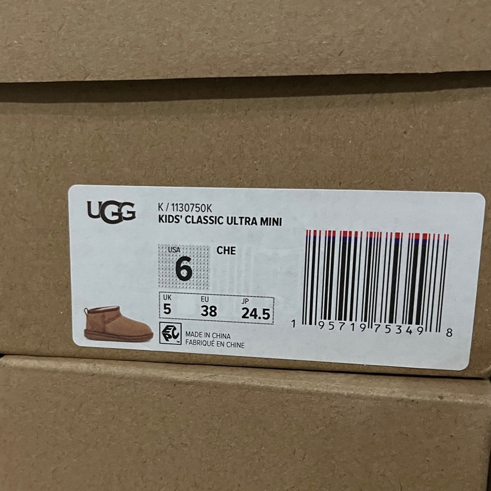 UGG ULTRA MINI Boots CHESTNUT SHEEPSKIN SUEDE - Picture 10 of 12